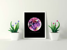 Load image into Gallery viewer, Eco-Friendly Abstract Colorful Planet Prints at Jellyque | Represents Renewable Energy Through Neon Purple Planet | Luminous Ultra-Violet Color For Adventurous Life | Lighten Up Vibe | Watercolor &amp; Graphic Design | Instant Download | Sustainable Living Gift Ideas &amp; Well-Being
