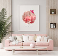 Load image into Gallery viewer, Eco-Friendly Abstract Colorful Planet Prints at Jellyque | Represents to Use Solar Energy Through Awesome Summer Planet | Walnut-Brown &amp; Magenta Colors For Tenderness &amp; Affection | Stylish Vibe | Reusable Material: Pink Hat Collage Design By Graphic | Instant Download | Sustainable Living Gift Ideas &amp; Well-Being

