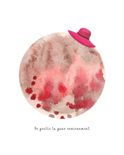 Load image into Gallery viewer, Eco-Friendly Abstract Colorful Planet Prints at Jellyque | Represents to Use Solar Energy Through Awesome Summer Planet | Walnut-Brown &amp; Magenta Colors For Tenderness &amp; Affection | Stylish Vibe | Reusable Material: Pink Hat Collage Design By Graphic | Instant Download | Sustainable Living Gift Ideas &amp; Well-Being
