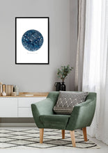 Load image into Gallery viewer, Eco-Friendly Abstract Colorful Planet Prints at Jellyque | Reminds to Protect The Oceans Through Whale Blue Moon | Reusable Materials: Crystals ➸ Up-cycled Collage Design By Graphic | Whale-Blue Water Color For Purity &amp; Peace | Miracle &amp; Fantastic Vibes | Instant Download | Sustainable Living Gift Ideas
