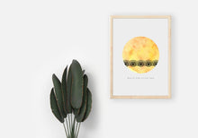Load image into Gallery viewer, Eco-Friendly Abstract Colorful Planet Prints at Jellyque | Reminds to Love The Earth Through Bright Yellow Moon | Pine Apple Yellow Color For Hope &amp; Wishes | Bright &amp; Breezy Vibes | Reusable Material: Black Lace Border Collage Design By Graphic | Instant Download | Sustainable Living Gift Shop &amp; Well-Being
