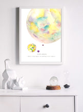 Load image into Gallery viewer, Eco-Friendly Abstract Colorful Planet Prints at Jellyque | Represents Zero Waste Living Through Cotton Candy Planet | Soft White &amp; Banana Yellow Colors For Positivity &amp; Restful Mind | Cozy &amp; Snug Vibe | Reusable Material; Cloth Button Collage Design By Graphic | Instant Download | Sustainable Living Gift Ideas
