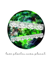 Load image into Gallery viewer, Eco-Friendly Abstract Colorful Planet Prints at Jellyque | Represents Protecting Earth Through Eco-Healing Earth | Deep Forest &amp; Spring Green Colors For Well-Balanced Life | Green-Nature Vibe | Reusable Material: White Lace Collage Design By Graphic | Instant Download | Sustainable Living Gift Ideas &amp; Well-Being
