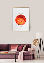 Load image into Gallery viewer, Eco-Friendly Abstract Colorful Planet Prints at Jellyque | Represents Sustainability Through Friendly Papaya Planet | Papaya Orange Color For Youth &amp; Energy | Exotic &amp; Exciting Vibes | Reusable Material: Knotted Ribbon Collage Design By Graphic | Instant Download | Sustainable Living Gift Ideas &amp; Well-Being
