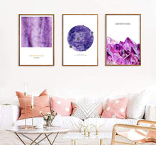 Load image into Gallery viewer, Eco-Friendly Abstract Colorful Planet Prints at Jellyque | Reminds to Aware of Climate Change Through Frozen Purple Moon | Reusable Materials: Decorative Snow Flakes ➸ Up-Cycled Collage Design + Eco Tips | Russian Violet Color For Quality Life | Fantastic &amp; Sophisticated Vibes | Instant Download | Sustainable Living
