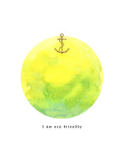 Load image into Gallery viewer, Eco-Friendly Abstract Colorful Planet Prints at Jellyque | Reminds to Sustainability Through Lemonade Moon | Recycled Materials: Polished Anchor ➸ Up-cycled Collage Design | Lemonade Yellow &amp; Lime Green Colors For Being Adventurous | Lively &amp; Optimistic Vibes | Instant Download | Sustainable Living Gift Shop
