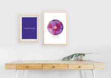 Load image into Gallery viewer, Reminds People to Sustainable Lifestyle Through Abstract Purple Love-Spin Moon Art | Red Violet &amp; French Violet Colors Help Self-Motivation | Based on Spin Technical Watercolor Paint &amp; Decorated Reusable Fabric Flower Collage Design by Graphic | Pretty &amp; Magical Vibes | Digital Download
