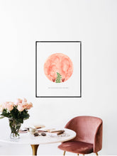 Load image into Gallery viewer, Eco-Friendly Abstract Colorful Planet Prints at Jellyque | Reminds to Protect The Oceans Through Orange Ocean Planet | Reusable Materials: Seaweed Shaped Colorful Paper ➸ Up-cycled Collage Design | Melon-Orange Water Color For Easy-Going | Smooth &amp; Gentle Vibes | Instant Download | Sustainable Living Gift Ideas
