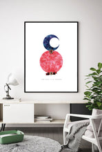 Load image into Gallery viewer, Eco-Friendly Abstract Colorful Planet Prints at Jellyque | Represents to Up-Cycle Through Oriental Decor Moon | Reusable Materials: Decorative Brooch &amp; Ribbon ➸ Up-cycled Collage Design + Eco Tips | Tart &amp; Spruce Colors For Self-Respect | Awe-Inspiring Vibe | Instant Download | Sustainable Living Gift Shop &amp; Well-Being
