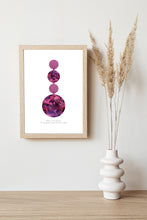 Load image into Gallery viewer, Reminds to Up-Cycling Through Abstract Pink Moon | Reusable Materials: Embroidery Fabric &amp; Pink Gem ➸ Mixed-Media Up-cycled Collage Design + Paisley Pattern Drawing | Barbie Pink &amp; Cyber Grape Colors For Self-Love | Charming &amp; Loving Vibes | Instant Download | Sustainable Living Gift Ideas
