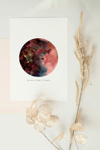 Load image into Gallery viewer, Eco-Friendly Awareness Colorful Planet Prints at Jellyque | Reminds to Save Nature Through Pecan-Brown Moon | Reusable Materials: Golden Flower Stickers ➸ Up-cycled Collage Design + Eco Tips | Pecan-Brown Water Color For Staying Grounded | Well-Balanced Vibe | Instant Download | Sustainable Living Gift Ideas
