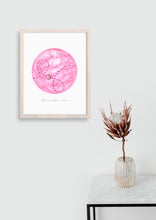 Load image into Gallery viewer, Eco-Friendly Abstract Colorful Planet Prints at Jellyque | Reminds to Embrace The Earth Through Pink-Yarn Planet | Creamy-Pink Color For Warmth &amp; Comfort | Smooth &amp; Warm Vibes | Reusable Material: Pink Yarn &amp; Cloth Button Collage Design By Graphic | Instant Download | Sustainable Living Gift Ideas &amp; Well-Being
