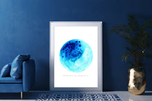 Load image into Gallery viewer, Eco-Friendly Abstract Colorful Planet Prints at Jellyque | Reminds to Save The Earth Through Tropical Blue Planet | Reusable Materials: Wood Clips ➸ Up-cycled Collage Design |Tropical-Blue &amp; Pure-Navy Blue Colors For Having Executive Ability | Cool &amp; Exceptional Vibes | Instant Download | Sustainable Living Gift Ideas
