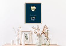 Load image into Gallery viewer, Eco-Friendly Awareness Colorful Planet Prints at Jellyque | Reminds to Slow Fashion Through Pocket Moon Garden | Reusable Materials: Clothing Button, Stitches ➸ Up-cycled Collage Design | Deep Royal Blue &amp; Light Yellow Colors For Self-Confidence | Casual &amp; Unique Vibe | Instant Download | Sustainable Living Gift Shop
